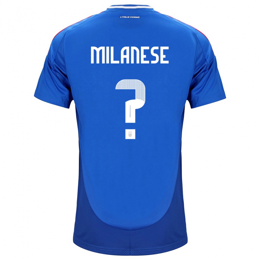Dames Italië Tommaso Milanese #0 Blauw Thuisshirt Thuistenue 24-26 T-Shirt België