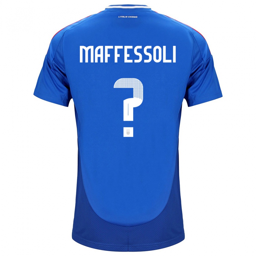 Dames Italië Manuel Maffessoli #0 Blauw Thuisshirt Thuistenue 24-26 T-Shirt België