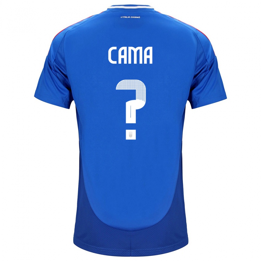 Dames Italië Cristian Cama #0 Blauw Thuisshirt Thuistenue 24-26 T-Shirt België