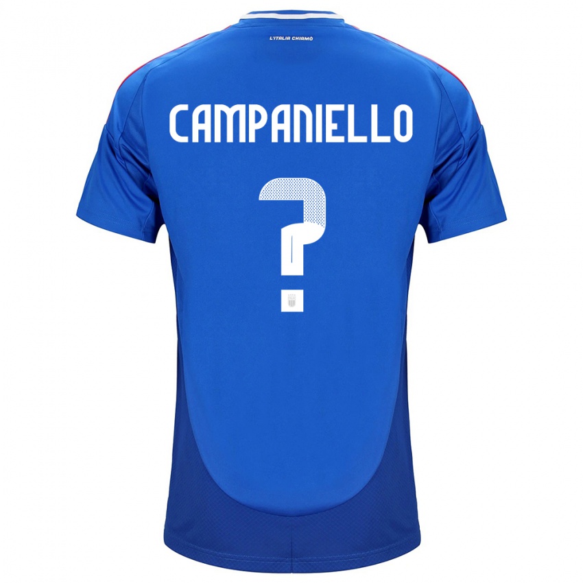 Dames Italië Thomas Campaniello #0 Blauw Thuisshirt Thuistenue 24-26 T-Shirt België