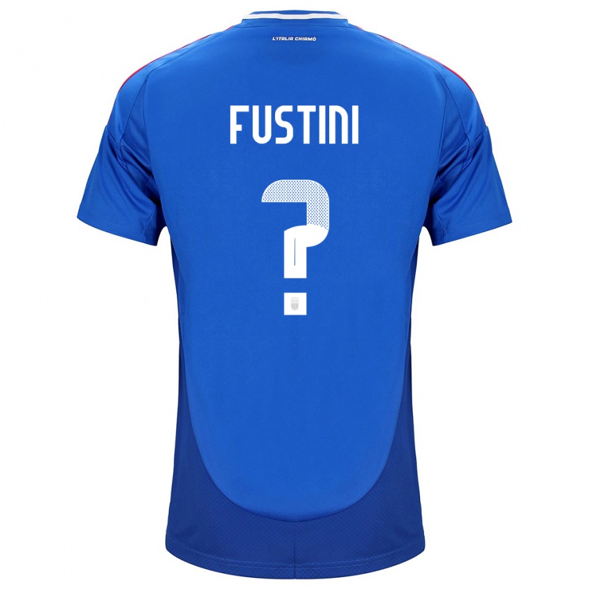 Dames Italië Kevin Fustini #0 Blauw Thuisshirt Thuistenue 24-26 T-Shirt België