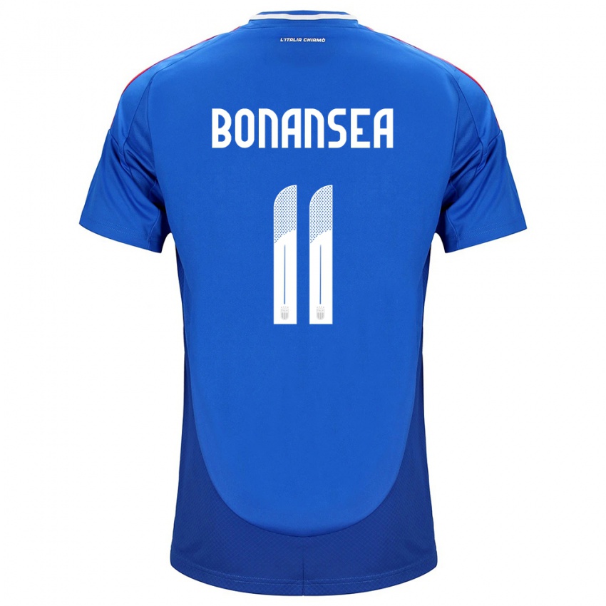 Femme Maillot Italie Barbara Bonansea #11 Bleu Tenues Domicile 24-26 T-Shirt Belgique