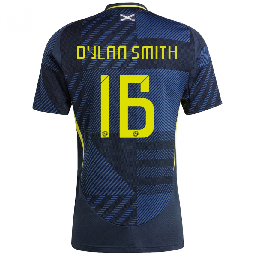 Damen Schottland Dylan Smith #16 Dunkelblau Heimtrikot Trikot 24-26 T-Shirt Belgien