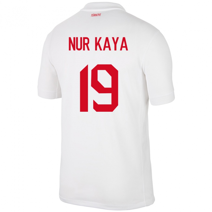 Dames Turkije Cansu Nur Kaya #19 Wit Thuisshirt Thuistenue 24-26 T-Shirt België