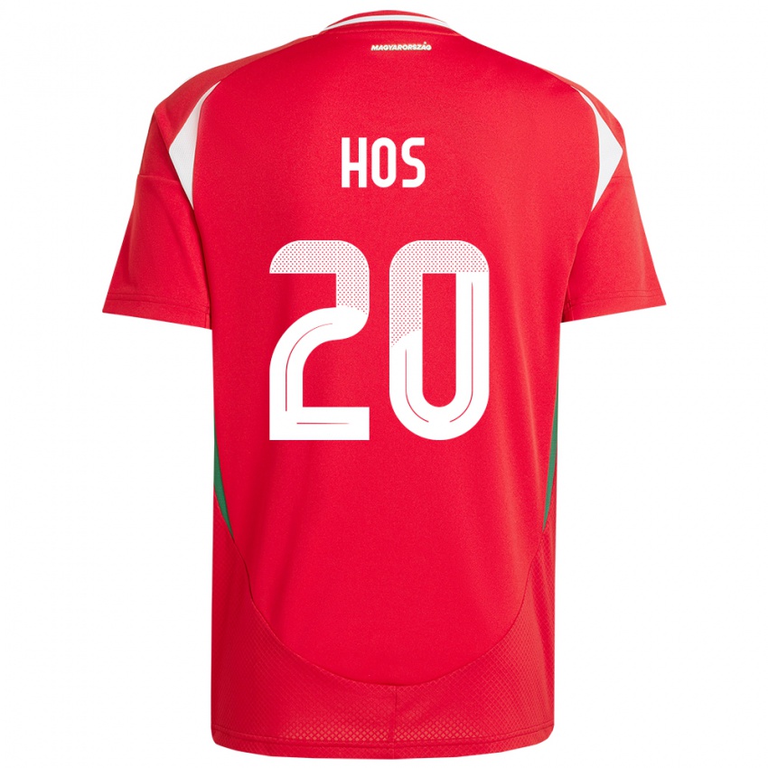 Dames Hongarije Zsombor Hős #20 Rood Thuisshirt Thuistenue 24-26 T-Shirt België