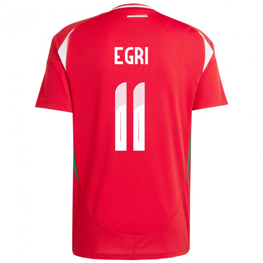 Dames Hongarije Imre Egri #11 Rood Thuisshirt Thuistenue 24-26 T-Shirt België