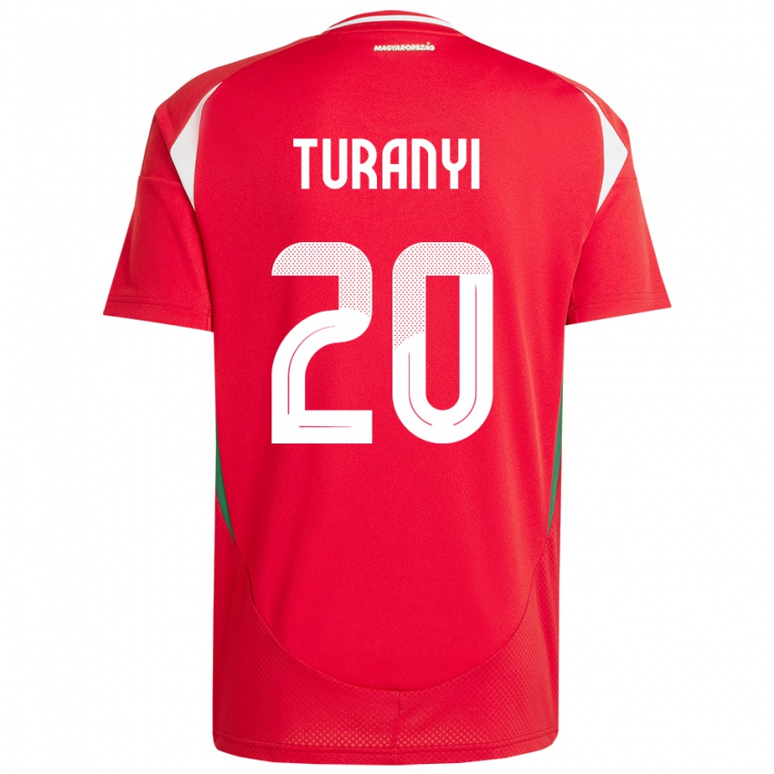 Damen Ungarn Lilla Turányi #20 Rot Heimtrikot Trikot 24-26 T-Shirt Belgien