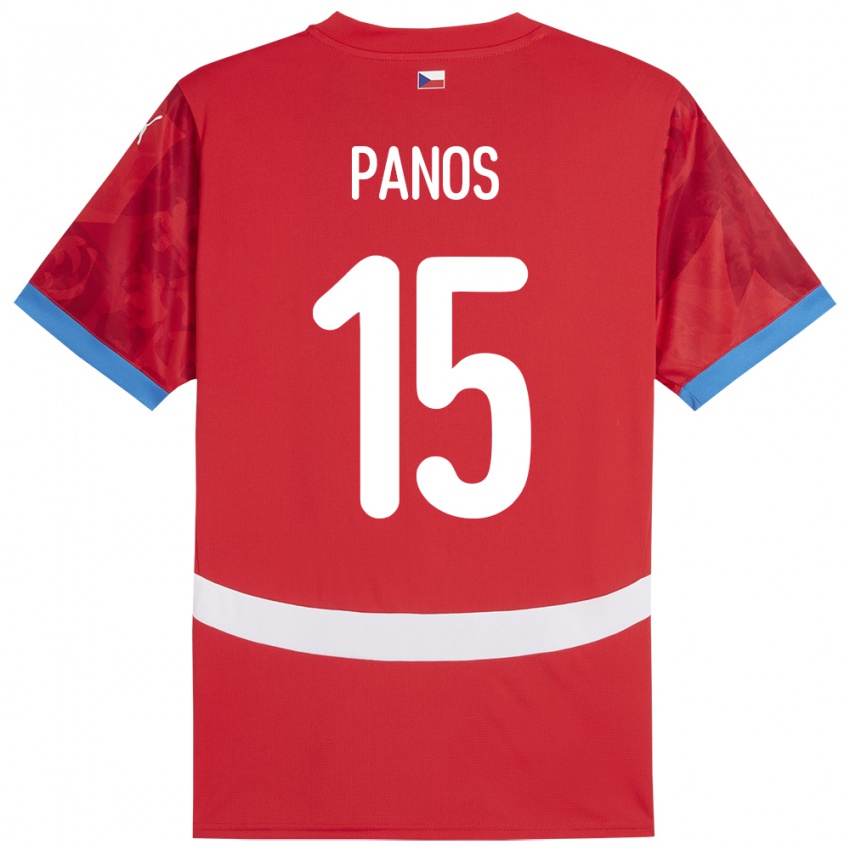 Damen Tschechien Jiri Panos #15 Rot Heimtrikot Trikot 24-26 T-Shirt Belgien