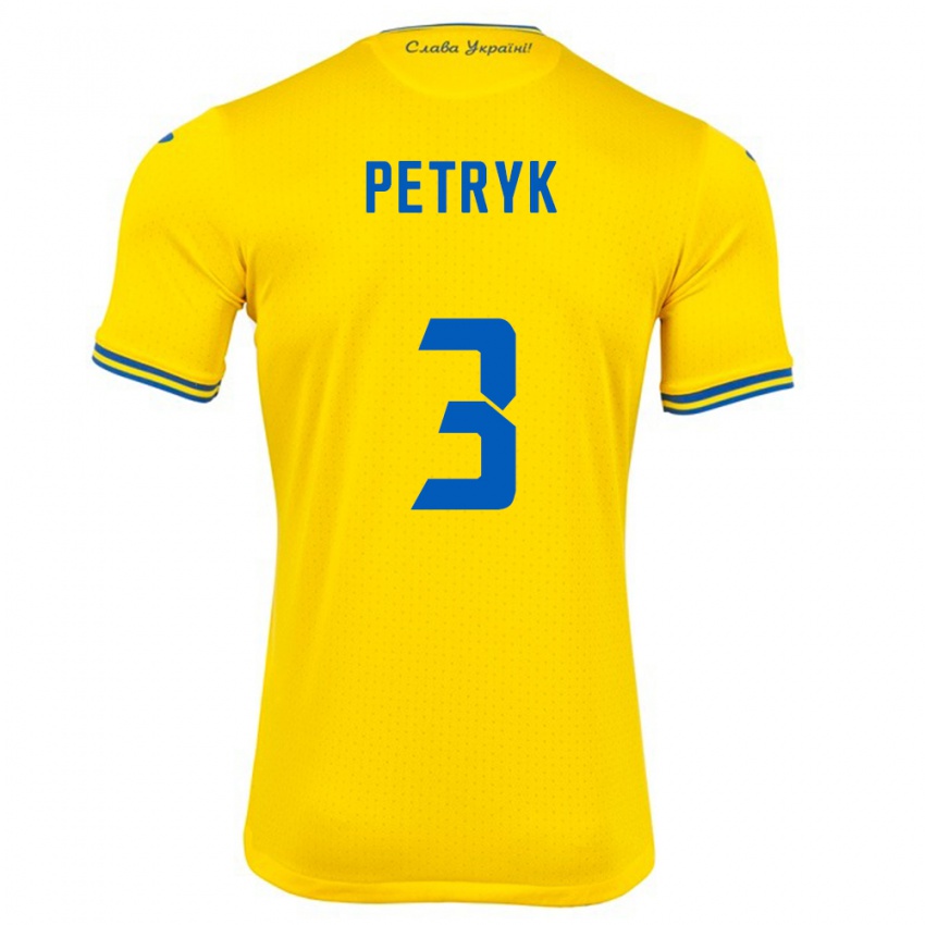 Dames Oekraïne Anna Petryk #3 Geel Thuisshirt Thuistenue 24-26 T-Shirt België