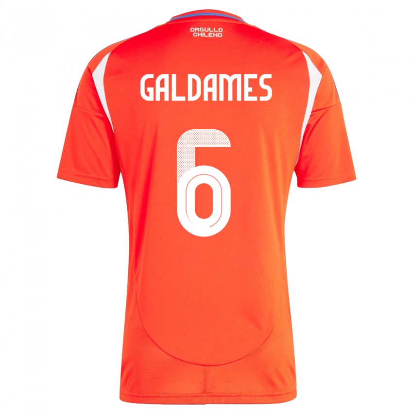 Damen Chile Thomas Galdames #6 Rot Heimtrikot Trikot 24-26 T-Shirt Belgien