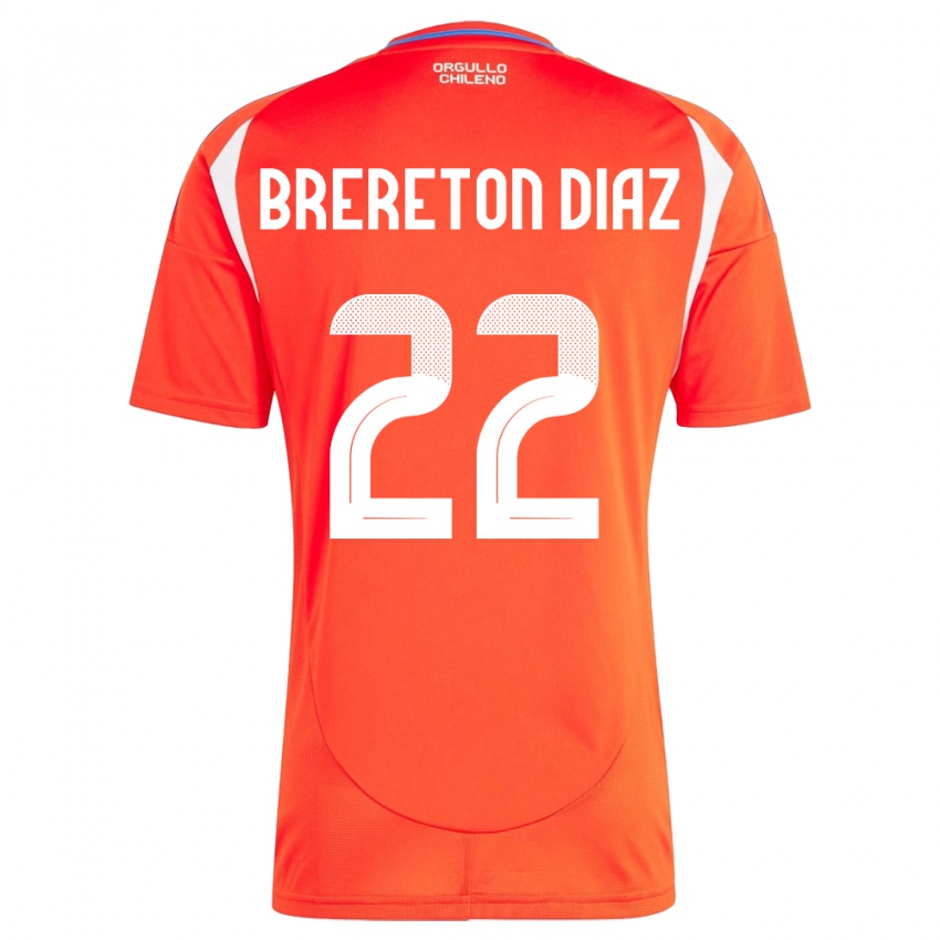 Dames Chili Ben Brereton Díaz #22 Rood Thuisshirt Thuistenue 24-26 T-Shirt België