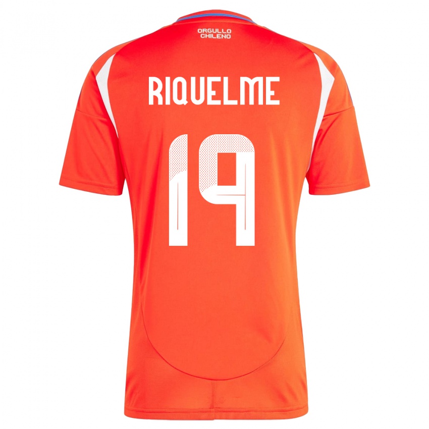 Dames Chili Benjamín Riquelme #19 Rood Thuisshirt Thuistenue 24-26 T-Shirt België