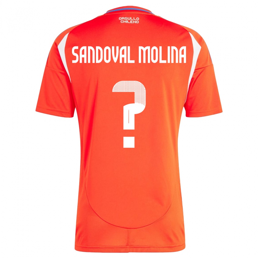 Dames Chili Mario Sandoval Molina #0 Rood Thuisshirt Thuistenue 24-26 T-Shirt België