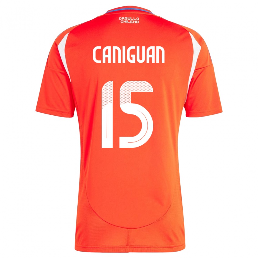 Damen Chile Franchesca Caniguán #15 Rot Heimtrikot Trikot 24-26 T-Shirt Belgien