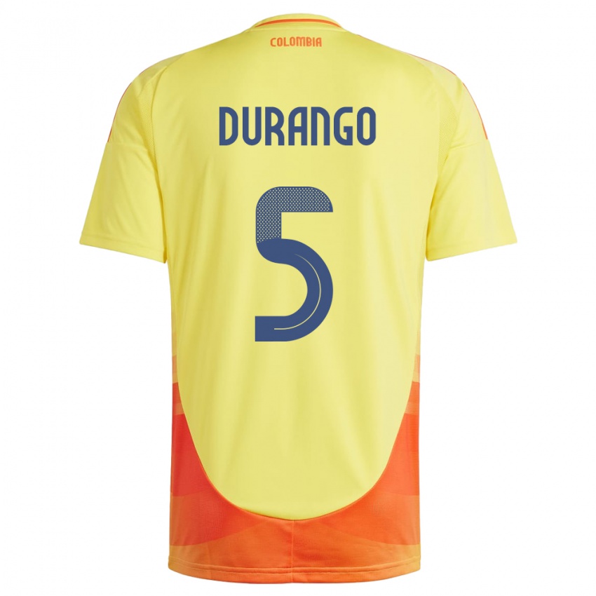 Dames Colombia Lorena Durango #5 Geel Thuisshirt Thuistenue 24-26 T-Shirt België