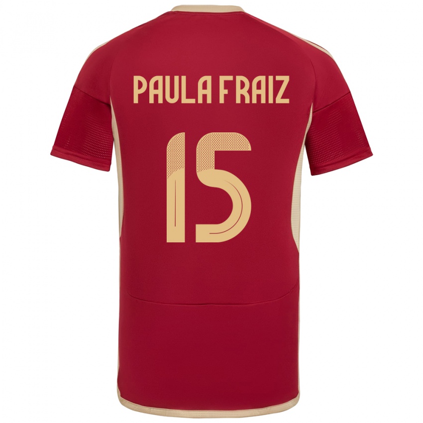 Dames Venezuela Ana Paula Fraiz #15 Bourgondië Thuisshirt Thuistenue 24-26 T-Shirt België