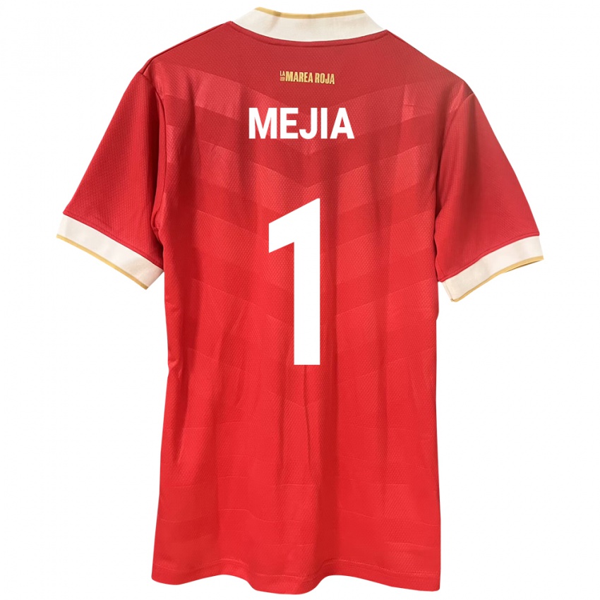 Femme Maillot Panama Luis Mejía #1 Rouge Tenues Domicile 24-26 T-Shirt Belgique