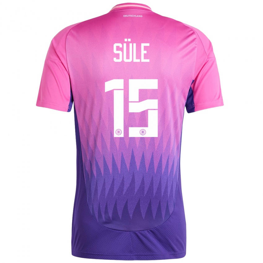 Dames Duitsland Niklas Sule #15 Roze Paars Uitshirt Uittenue 24-26 T-Shirt België