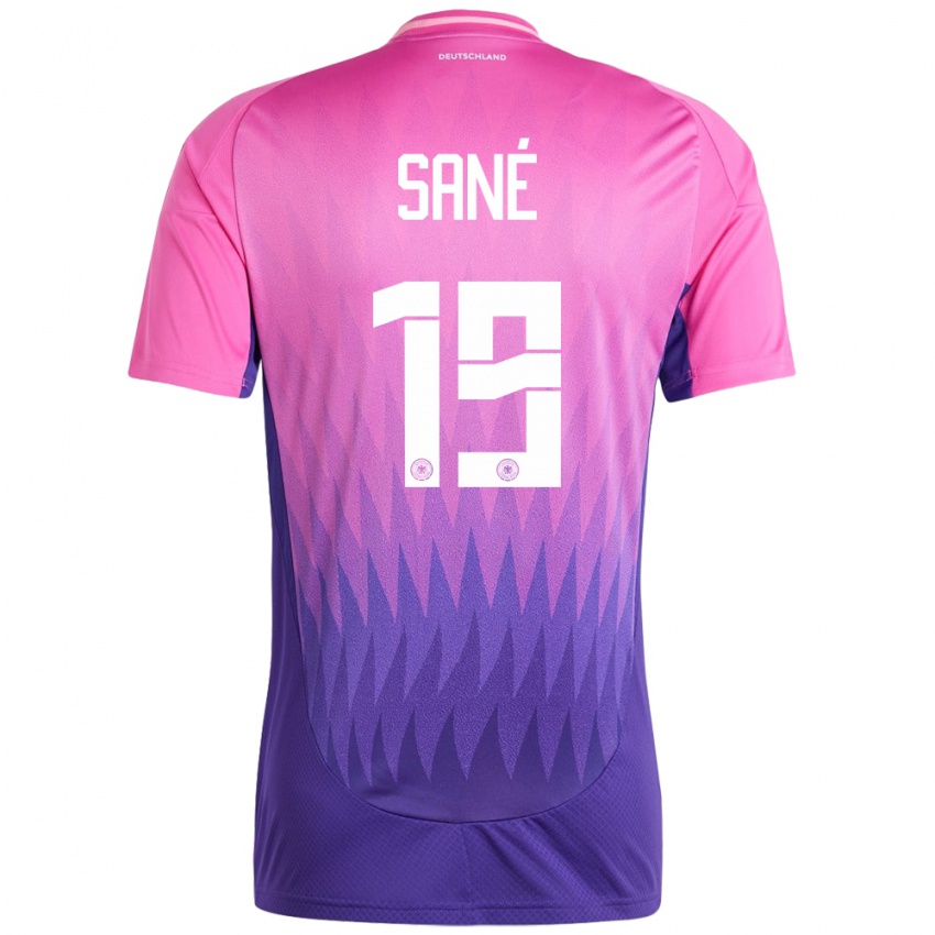 Femme Maillot Allemagne Leroy Sane #19 Rose-Mauve Tenues Extérieur 24-26 T-Shirt Belgique