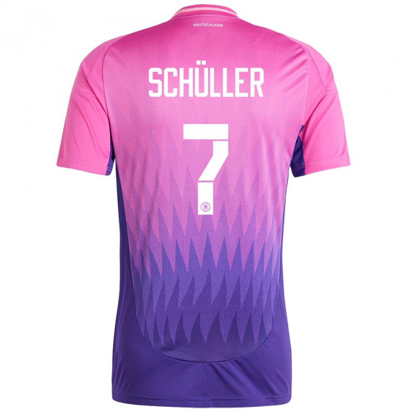 Femme Maillot Allemagne Lea Schuller #7 Rose-Mauve Tenues Extérieur 24-26 T-Shirt Belgique