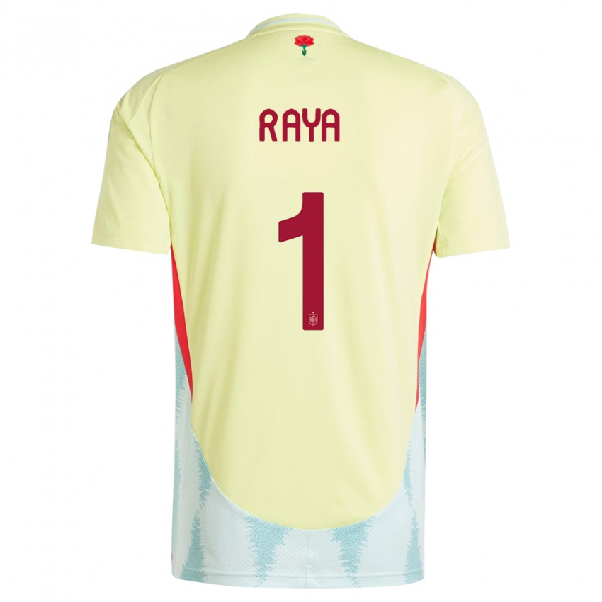 Dames Spanje David Raya #13 Geel Uitshirt Uittenue 24-26 T-Shirt België