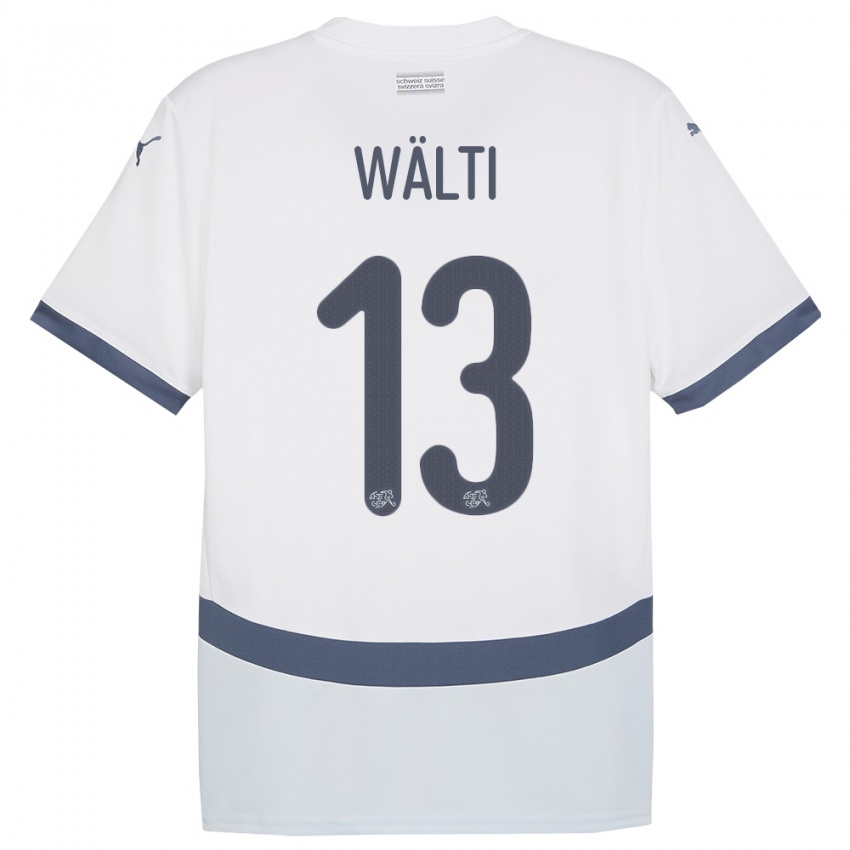 Dames Zwitserland Lia Walti #13 Wit Uitshirt Uittenue 24-26 T-Shirt België