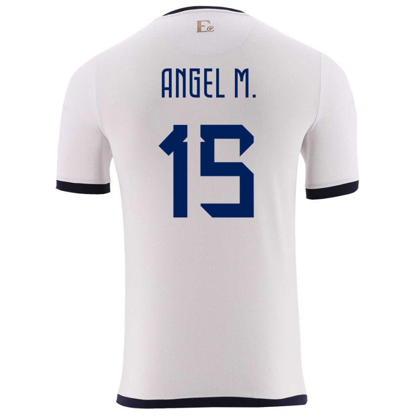 Dames Ecuador Angel Mena #15 Wit Uitshirt Uittenue 24-26 T-Shirt België