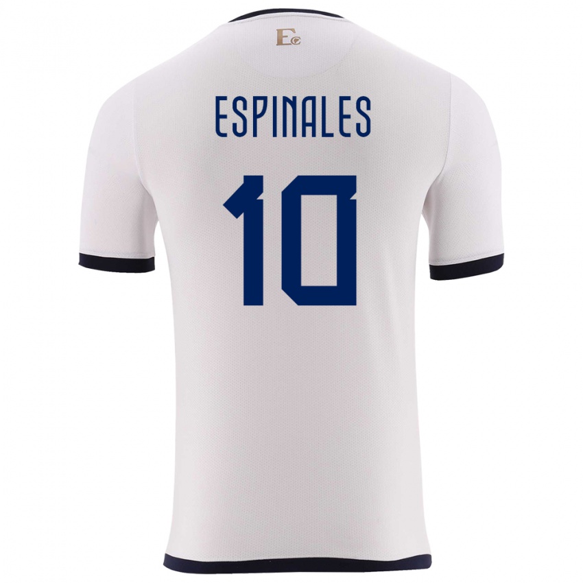 Dames Ecuador Joselyn Espinales #10 Wit Uitshirt Uittenue 24-26 T-Shirt België