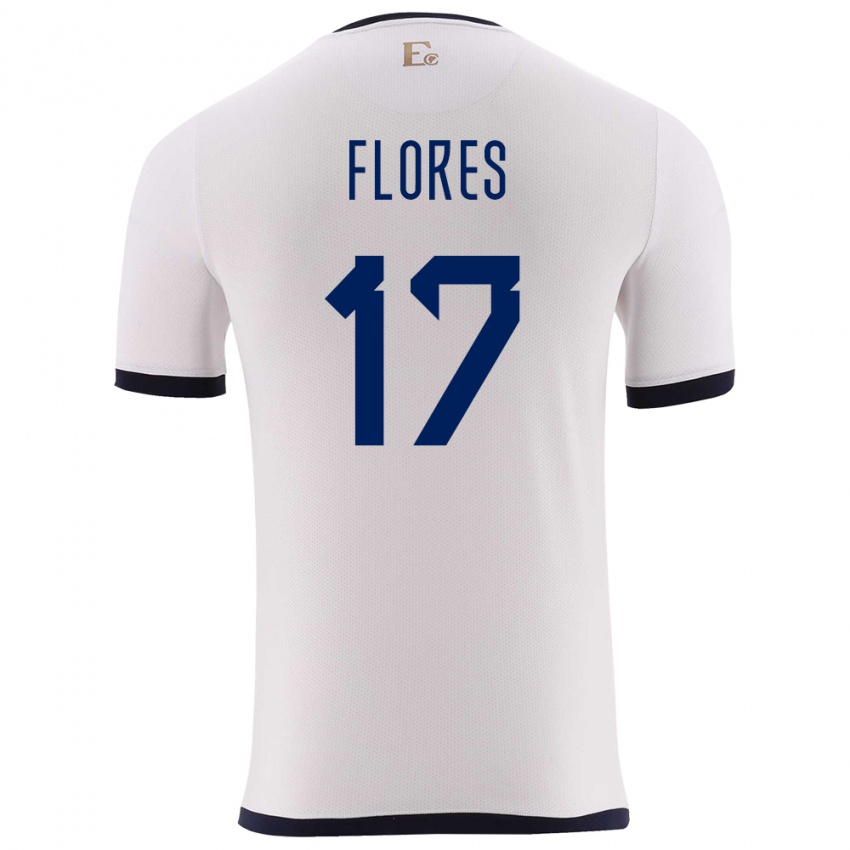 Dames Ecuador Karen Flores #17 Wit Uitshirt Uittenue 24-26 T-Shirt België