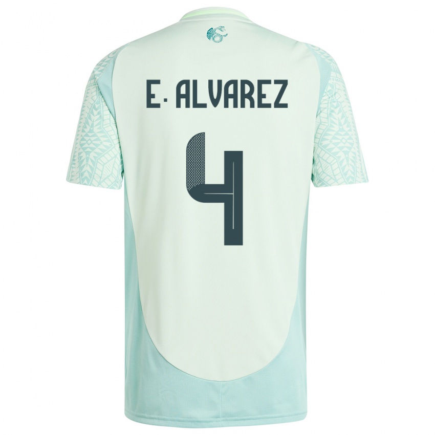 Dames Mexico Edson Alvarez #4 Linnen Groen Uitshirt Uittenue 24-26 T-Shirt België