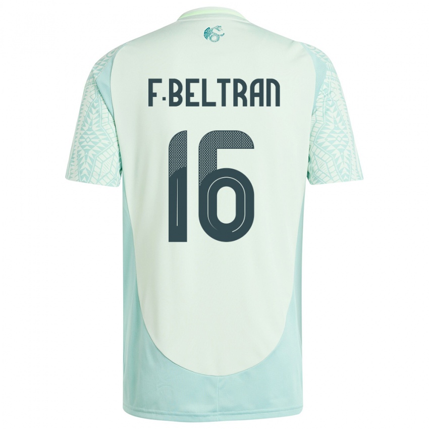 Dames Mexico Fernando Beltran #16 Linnen Groen Uitshirt Uittenue 24-26 T-Shirt België