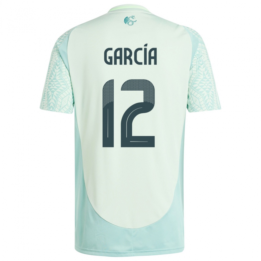 Dames Mexico Eduardo Garcia #12 Linnen Groen Uitshirt Uittenue 24-26 T-Shirt België