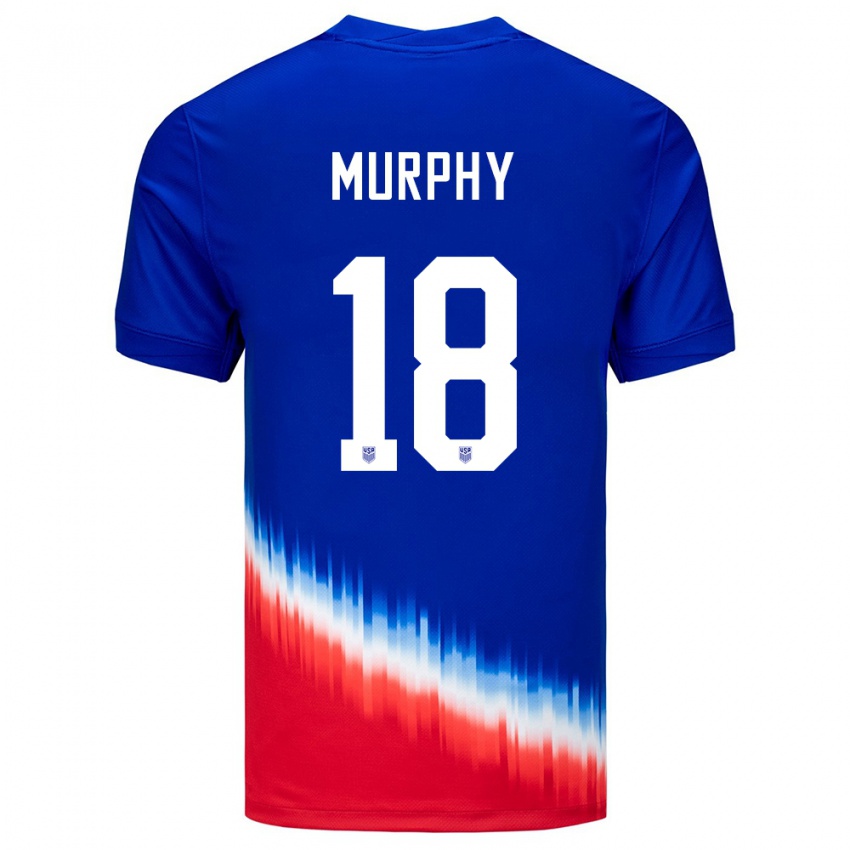 Femme Maillot États-Unis Casey Murphy #18 Bleu Tenues Extérieur 24-26 T-Shirt Belgique