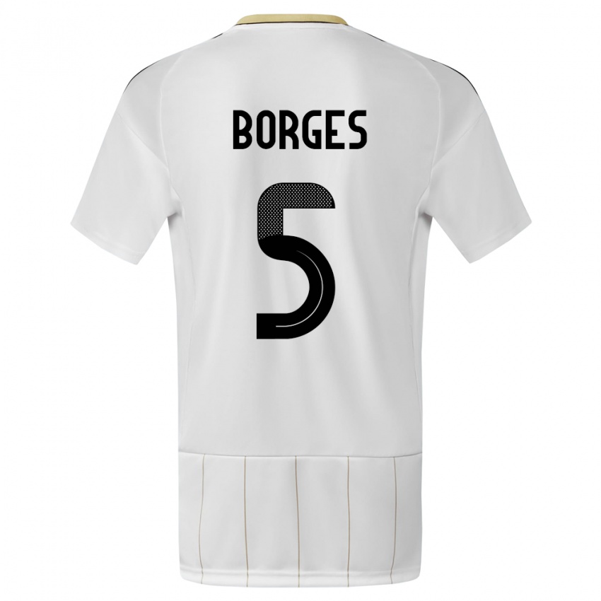 Dames Costa Rica Celso Borges #5 Wit Uitshirt Uittenue 24-26 T-Shirt België