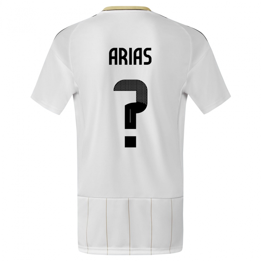 Femme Maillot Costa Rica Jose Arias #0 Blanc Tenues Extérieur 24-26 T-Shirt Belgique