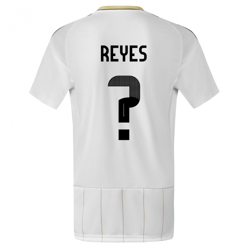 Femme Maillot Costa Rica Kenan Reyes #0 Blanc Tenues Extérieur 24-26 T-Shirt Belgique