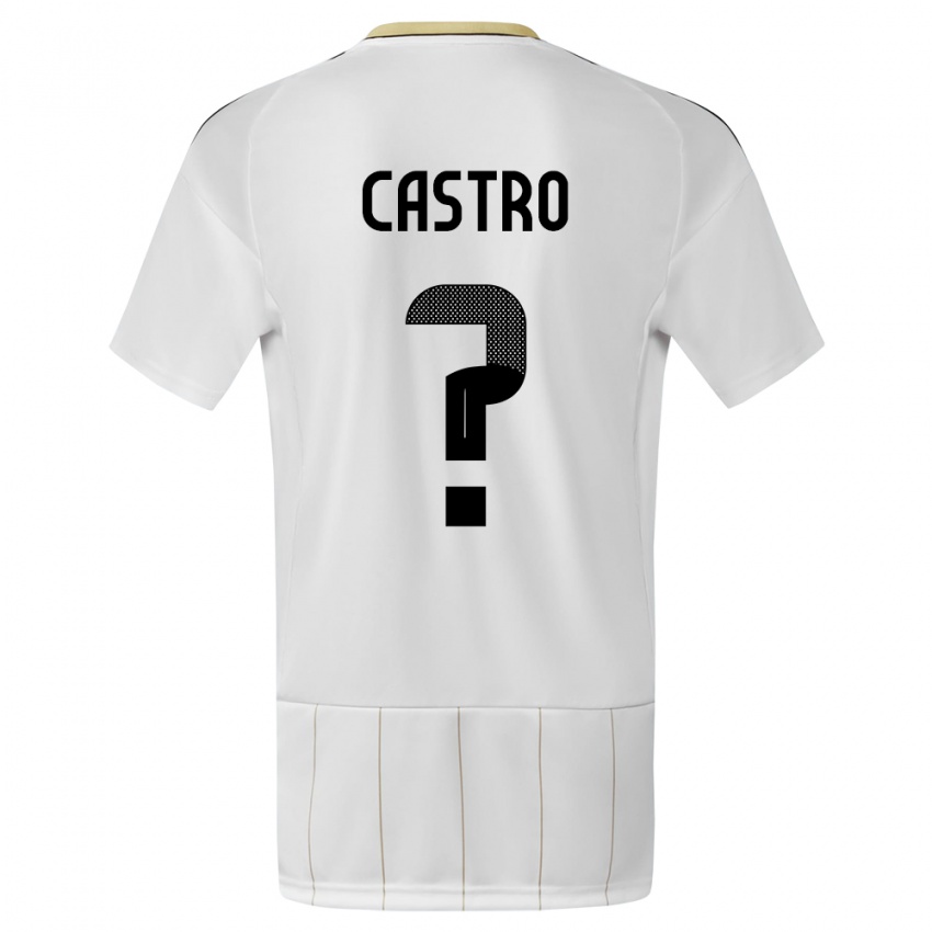 Femme Maillot Costa Rica Mathias Castro #0 Blanc Tenues Extérieur 24-26 T-Shirt Belgique