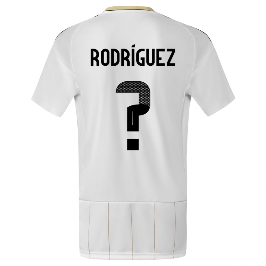 Femme Maillot Costa Rica Bradley Rodriguez #0 Blanc Tenues Extérieur 24-26 T-Shirt Belgique