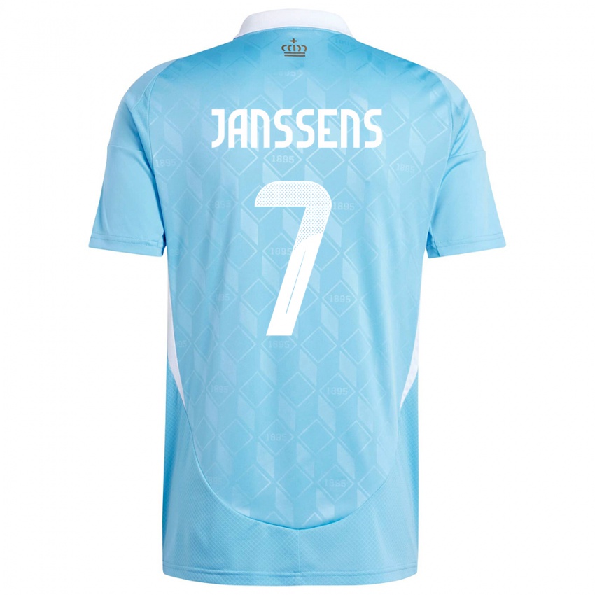 Dames België Jill Janssens #7 Blauw Uitshirt Uittenue 24-26 T-Shirt België