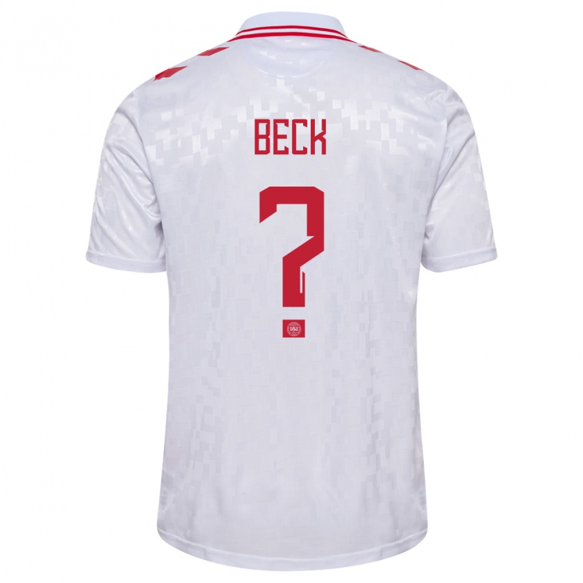 Femme Maillot Danemark Julius Beck #0 Blanc Tenues Extérieur 24-26 T-Shirt Belgique