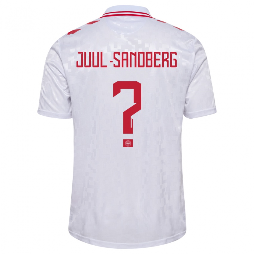 Femme Maillot Danemark Nikolaj Juul-Sandberg #0 Blanc Tenues Extérieur 24-26 T-Shirt Belgique