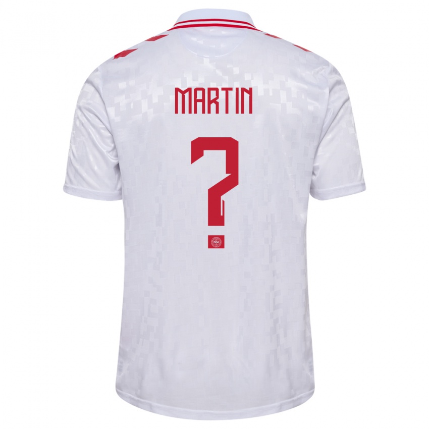 Femme Maillot Danemark Lucas Martin #0 Blanc Tenues Extérieur 24-26 T-Shirt Belgique