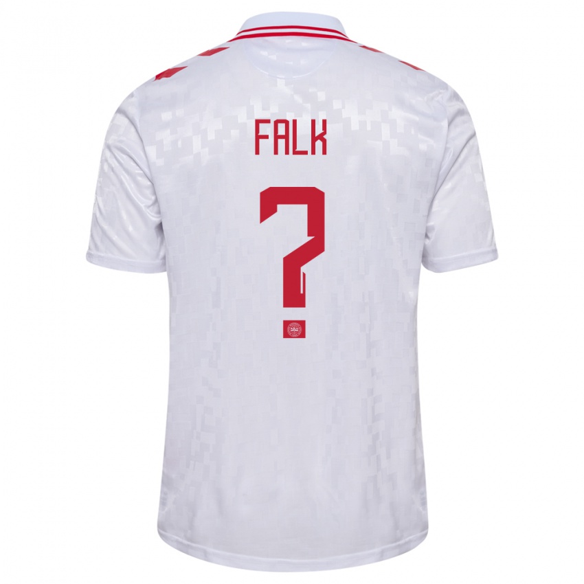 Femme Maillot Danemark Lukas Falk #0 Blanc Tenues Extérieur 24-26 T-Shirt Belgique