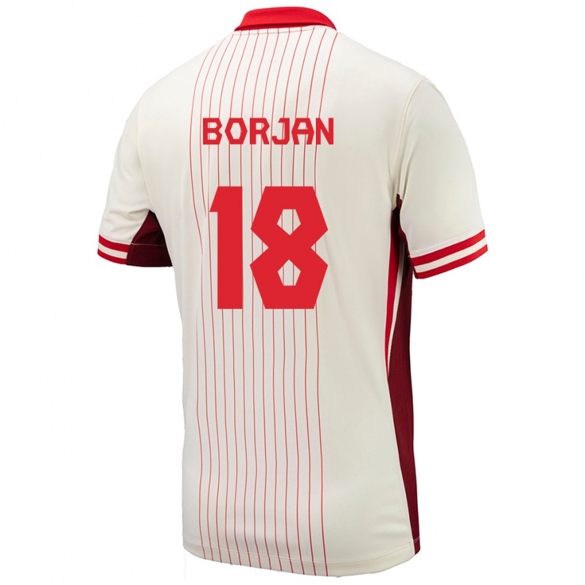 Dames Canada Milan Borjan #18 Wit Uitshirt Uittenue 24-26 T-Shirt België