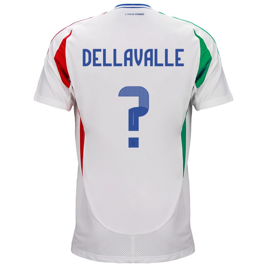 Dames Italië Alessandro Dellavalle #0 Wit Uitshirt Uittenue 24-26 T-Shirt België