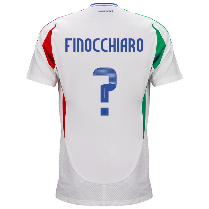 Dames Italië Gabriele Finocchiaro #0 Wit Uitshirt Uittenue 24-26 T-Shirt België