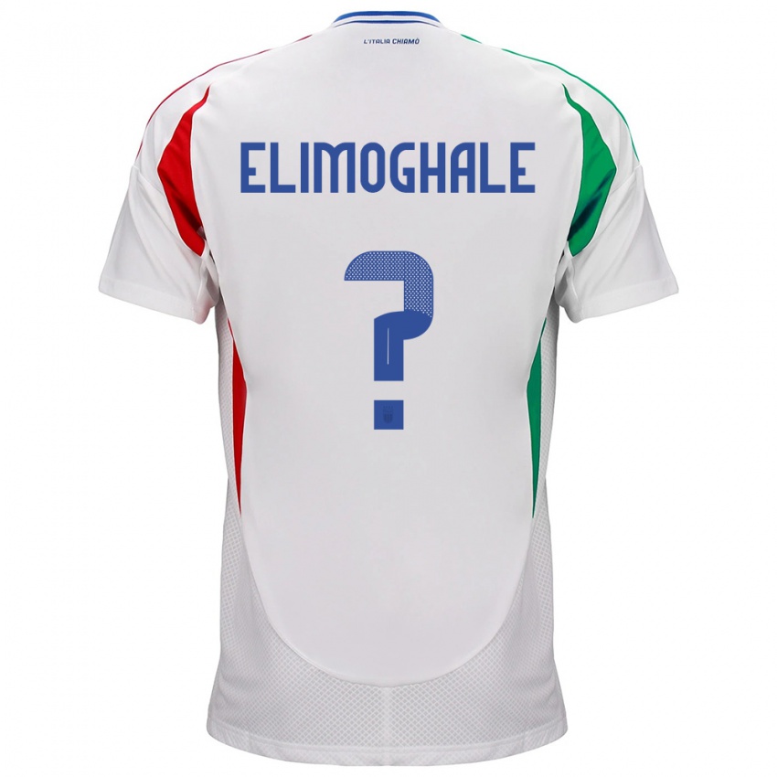 Dames Italië Destiny Elimoghale #0 Wit Uitshirt Uittenue 24-26 T-Shirt België