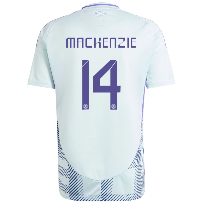 Dames Schotland Magnus Mackenzie #14 Licht Mintblauw Uitshirt Uittenue 24-26 T-Shirt België