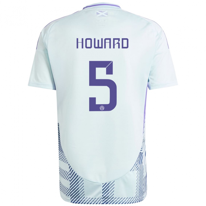 Dames Schotland Sophie Howard #5 Licht Mintblauw Uitshirt Uittenue 24-26 T-Shirt België