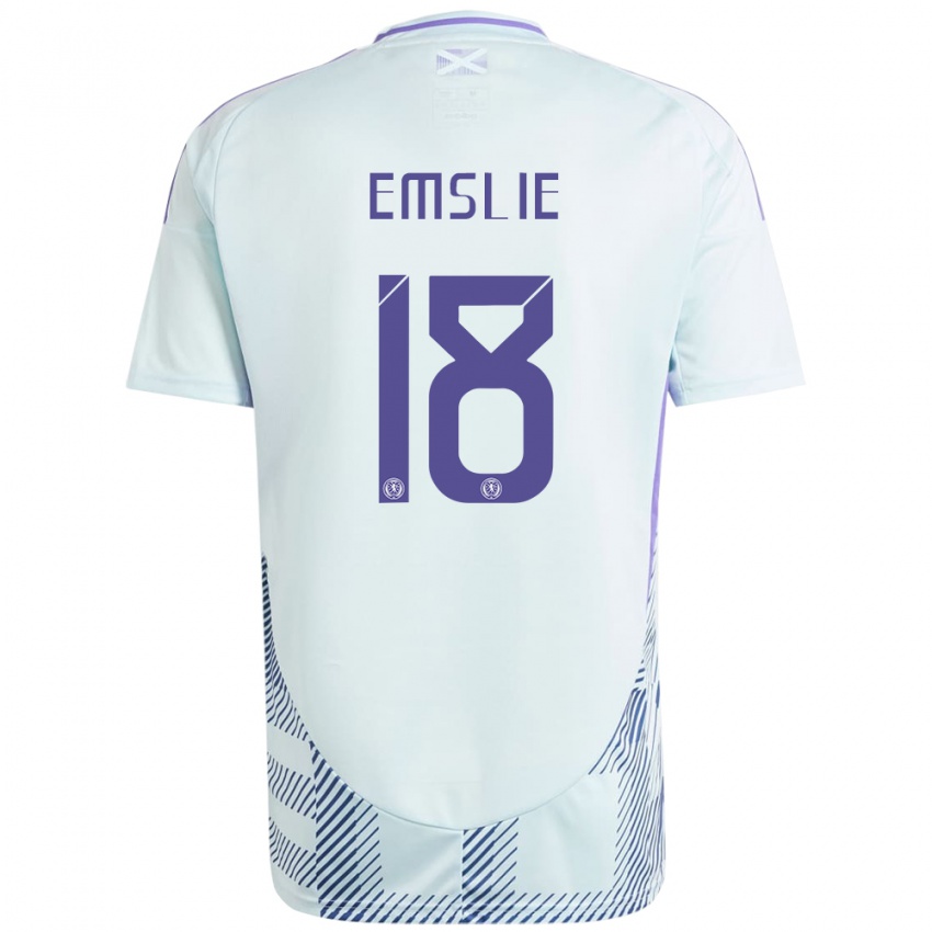 Dames Schotland Claire Emslie #18 Licht Mintblauw Uitshirt Uittenue 24-26 T-Shirt België